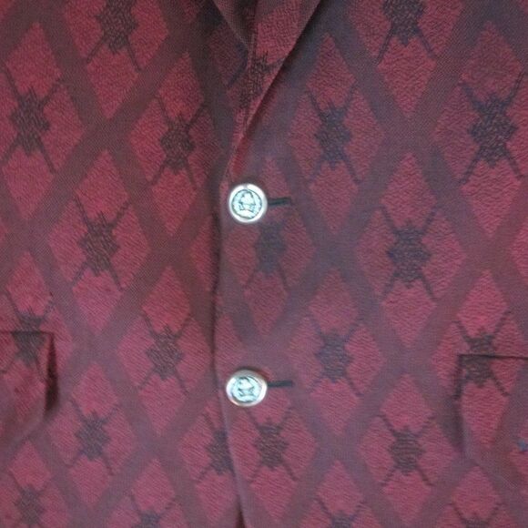 Mens VINTAGE Dark Red Blazer About Size M / 40 Louis Roth Clothes From Portland - Picture 12 of 16